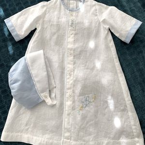 Baby’s First Day Gown (boy or girl) Hand Made Heirloom Quality 100% Linen …